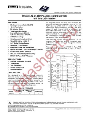 ADS5242IPAP datasheet  